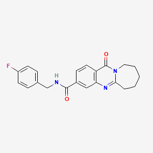 N-(4-fluorobenzyl)-12-oxo-6,7,8,9,10,12-hexahydroazepino[2,1-b]quinazoline-3-carboxamide