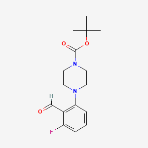 molecular formula C16H21FN2O3 B1499391 2-(4-Boc-piperazino-1-yl)-6-fluorobenzaldehyde 