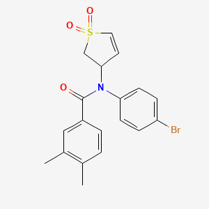 N-(4-bromophenyl)-N-(1,1-dioxido-2,3-dihydrothiophen-3-yl)-3,4-dimethylbenzamide