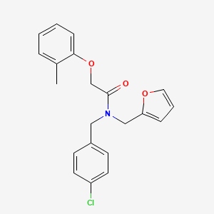 N-(4-chlorobenzyl)-N-(furan-2-ylmethyl)-2-(2-methylphenoxy)acetamide