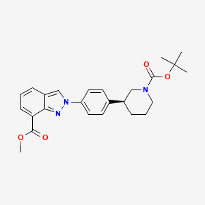 (S)-Methyl 2-(4-(1-(tert-butoxycarbonyl)piperidin-3-yl)phenyl)-2H-indazole-7-carboxylate