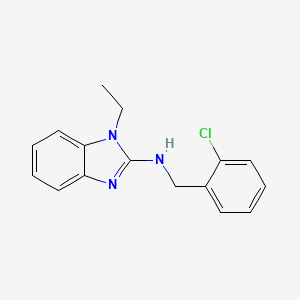 molecular formula C16H16ClN3 B14994028 N-(2-chlorobenzyl)-1-ethyl-1H-benzimidazol-2-amine 