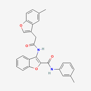 molecular formula C27H22N2O4 B14994042 3-{[(5-methyl-1-benzofuran-3-yl)acetyl]amino}-N-(3-methylphenyl)-1-benzofuran-2-carboxamide 