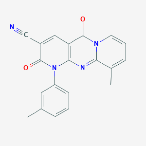 molecular formula C20H14N4O2 B14994063 11-methyl-7-(3-methylphenyl)-2,6-dioxo-1,7,9-triazatricyclo[8.4.0.03,8]tetradeca-3(8),4,9,11,13-pentaene-5-carbonitrile 