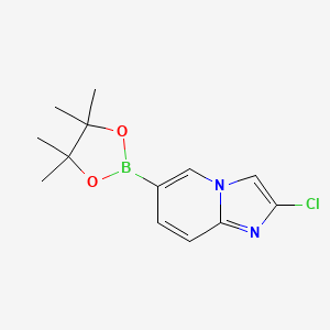 B1499407 2-Chloro-6-(4,4,5,5-tetramethyl-1,3,2-dioxaborolan-2-yl)imidazo[1,2-a]pyridine CAS No. 1187820-12-7