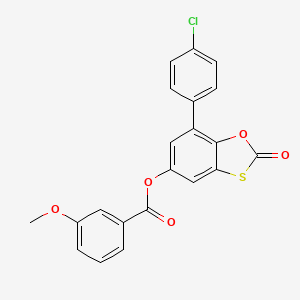 7-(4-Chlorophenyl)-2-oxo-1,3-benzoxathiol-5-yl 3-methoxybenzoate