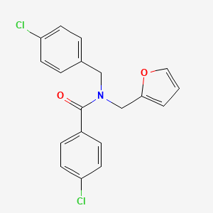 4-chloro-N-(4-chlorobenzyl)-N-(furan-2-ylmethyl)benzamide