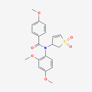 N-(2,4-dimethoxyphenyl)-N-(1,1-dioxido-2,3-dihydrothiophen-3-yl)-4-methoxybenzamide