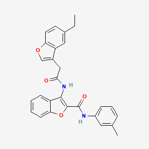 molecular formula C28H24N2O4 B14994152 3-{[(5-ethyl-1-benzofuran-3-yl)acetyl]amino}-N-(3-methylphenyl)-1-benzofuran-2-carboxamide 