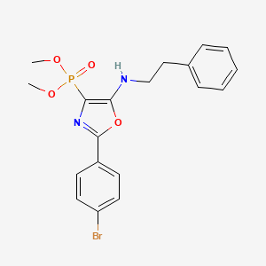 Dimethyl [2-(4-bromophenyl)-5-[(2-phenylethyl)amino]-1,3-oxazol-4-YL]phosphonate