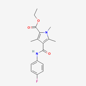 Ethyl 4-[(4-fluorophenyl)carbamoyl]-1,3,5-trimethyl-1H-pyrrole-2-carboxylate