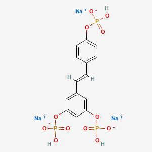 molecular formula C14H12Na3O12P3 B1499418 Trisodium resveratrol triphosphate CAS No. 783306-37-6