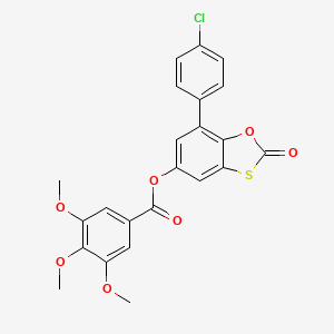 7-(4-Chlorophenyl)-2-oxo-1,3-benzoxathiol-5-yl 3,4,5-trimethoxybenzoate