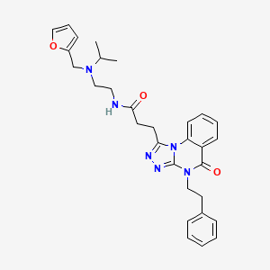 N-{2-[(2-furylmethyl)(isopropyl)amino]ethyl}-3-[5-oxo-4-(2-phenylethyl)-4,5-dihydro[1,2,4]triazolo[4,3-a]quinazolin-1-yl]propanamide