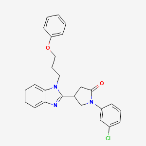 1-(3-chlorophenyl)-4-[1-(3-phenoxypropyl)-1H-benzimidazol-2-yl]pyrrolidin-2-one