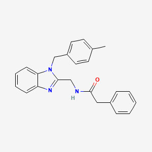 molecular formula C24H23N3O B14994221 N-{[1-(4-methylbenzyl)-1H-benzimidazol-2-yl]methyl}-2-phenylacetamide 