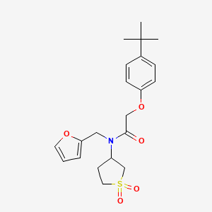 molecular formula C21H27NO5S B14994225 2-(4-tert-butylphenoxy)-N-(1,1-dioxidotetrahydrothiophen-3-yl)-N-(furan-2-ylmethyl)acetamide 