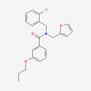 N-(2-chlorobenzyl)-N-(furan-2-ylmethyl)-3-propoxybenzamide