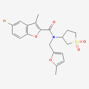 5-bromo-N-(1,1-dioxidotetrahydrothiophen-3-yl)-3-methyl-N-[(5-methylfuran-2-yl)methyl]-1-benzofuran-2-carboxamide