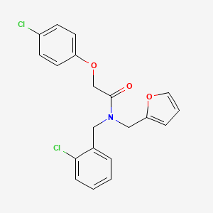 N-(2-chlorobenzyl)-2-(4-chlorophenoxy)-N-(furan-2-ylmethyl)acetamide