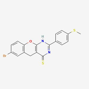 7-Bromo-2-(4-methylsulfanylphenyl)-1,5-dihydrochromeno[2,3-d]pyrimidine-4-thione