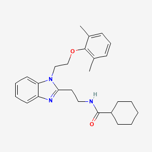 N-(2-{1-[2-(2,6-dimethylphenoxy)ethyl]-1H-benzimidazol-2-yl}ethyl)cyclohexanecarboxamide