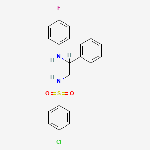 4-chloro-N-{2-[(4-fluorophenyl)amino]-2-phenylethyl}benzenesulfonamide