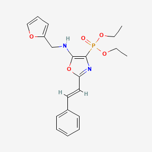 diethyl {5-[(furan-2-ylmethyl)amino]-2-[(E)-2-phenylethenyl]-1,3-oxazol-4-yl}phosphonate