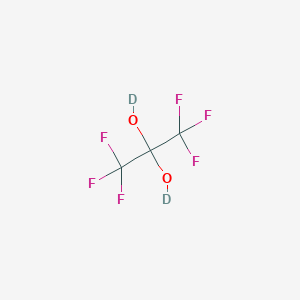 molecular formula C3H2F6O2 B1499435 O,O'-Deuterio-1,1,1,3,3,3-hexafluoropropan-2,2-diol 