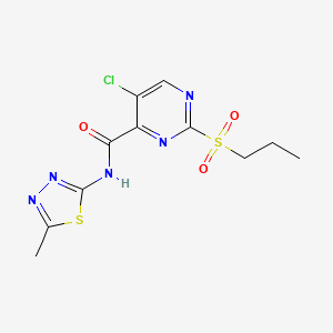 5-chloro-N-(5-methyl-1,3,4-thiadiazol-2-yl)-2-(propylsulfonyl)pyrimidine-4-carboxamide