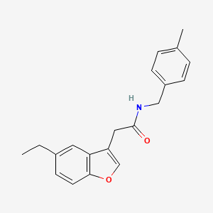 molecular formula C20H21NO2 B14994379 2-(5-ethyl-1-benzofuran-3-yl)-N-(4-methylbenzyl)acetamide 