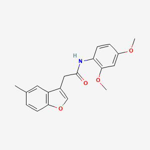 molecular formula C19H19NO4 B14994398 N-(2,4-dimethoxyphenyl)-2-(5-methyl-1-benzofuran-3-yl)acetamide 