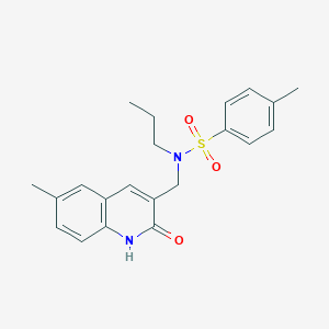 4-methyl-N-[(6-methyl-2-oxo-1,2-dihydroquinolin-3-yl)methyl]-N-propylbenzenesulfonamide