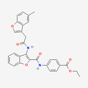 molecular formula C29H24N2O6 B14994422 Ethyl 4-{[(3-{[(5-methyl-1-benzofuran-3-yl)acetyl]amino}-1-benzofuran-2-yl)carbonyl]amino}benzoate 