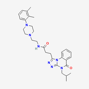 molecular formula C30H39N7O2 B14994429 N-{2-[4-(2,3-dimethylphenyl)piperazin-1-yl]ethyl}-3-[4-(2-methylpropyl)-5-oxo-4H,5H-[1,2,4]triazolo[4,3-a]quinazolin-1-yl]propanamide 