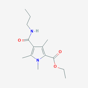 ethyl 1,3,5-trimethyl-4-(propylcarbamoyl)-1H-pyrrole-2-carboxylate