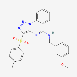 N-[(3-methoxyphenyl)methyl]-3-(4-methylbenzenesulfonyl)-[1,2,3]triazolo[1,5-a]quinazolin-5-amine