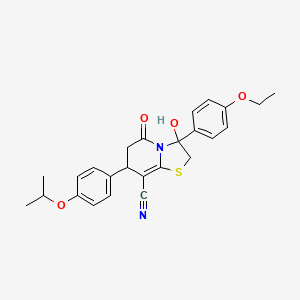 3-(4-ethoxyphenyl)-3-hydroxy-5-oxo-7-[4-(propan-2-yloxy)phenyl]-2,3,6,7-tetrahydro-5H-[1,3]thiazolo[3,2-a]pyridine-8-carbonitrile