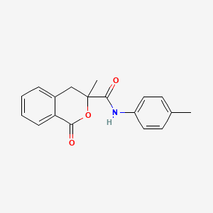 molecular formula C18H17NO3 B14994460 3-methyl-N-(4-methylphenyl)-1-oxo-3,4-dihydro-1H-isochromene-3-carboxamide 