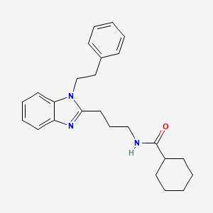 molecular formula C25H31N3O B14994463 N-{3-[1-(2-phenylethyl)-1H-benzimidazol-2-yl]propyl}cyclohexanecarboxamide 