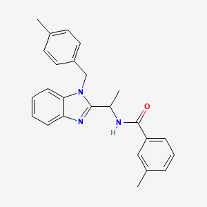 3-methyl-N-{1-[1-(4-methylbenzyl)-1H-benzimidazol-2-yl]ethyl}benzamide