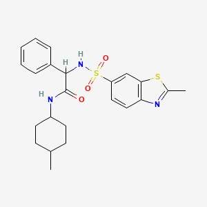 2-(2-Methyl-1,3-benzothiazole-6-sulfonamido)-N-(4-methylcyclohexyl)-2-phenylacetamide