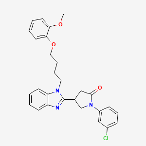 1-(3-chlorophenyl)-4-{1-[4-(2-methoxyphenoxy)butyl]-1H-benzimidazol-2-yl}pyrrolidin-2-one