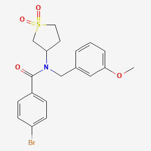 molecular formula C19H20BrNO4S B14994497 4-bromo-N-(1,1-dioxidotetrahydrothiophen-3-yl)-N-(3-methoxybenzyl)benzamide 