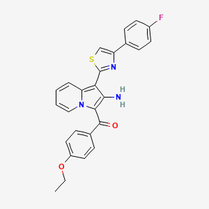 molecular formula C26H20FN3O2S B14994503 {2-Amino-1-[4-(4-fluorophenyl)-1,3-thiazol-2-yl]indolizin-3-yl}(4-ethoxyphenyl)methanone 