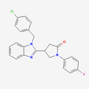 4-[1-(4-chlorobenzyl)-1H-benzimidazol-2-yl]-1-(4-fluorophenyl)pyrrolidin-2-one