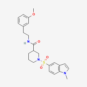 molecular formula C24H29N3O4S B14994525 N-[2-(3-methoxyphenyl)ethyl]-1-[(1-methyl-1H-indol-5-yl)sulfonyl]piperidine-3-carboxamide 