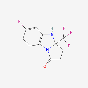 molecular formula C11H8F4N2O B1499454 6-Fluoro-3a-(trifluoromethyl)-2,3,3a,4-tetrahydro-1H-benzo[d]pyrrolo[1,2-a]imidazol-1-one 