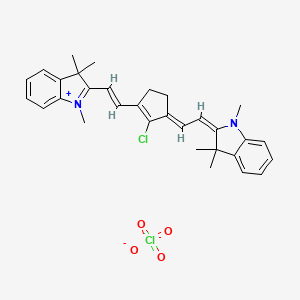 2-((e)-2-(2-Chloro-3-[(e)-2-(1,3,3-trimethyl-1,3-dihydro-2h-indol-2-ylidene)ethylidene]-1-cyclopenten-1-yl)ethenyl)-1,3,3-trimethyl-3h-indolium perchlorate