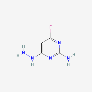 molecular formula C4H6FN5 B1499460 2-Amino-6-fluoro-4-hydrazinopyrimidine CAS No. 188987-85-1